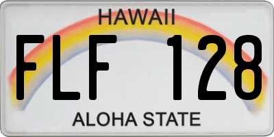 HI license plate FLF128