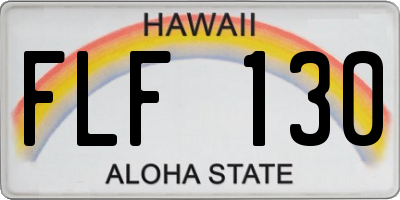 HI license plate FLF130