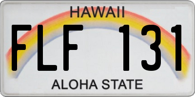HI license plate FLF131
