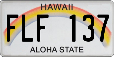 HI license plate FLF137