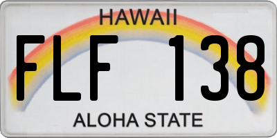 HI license plate FLF138