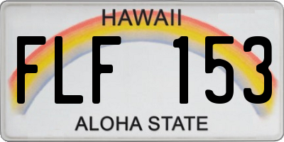 HI license plate FLF153