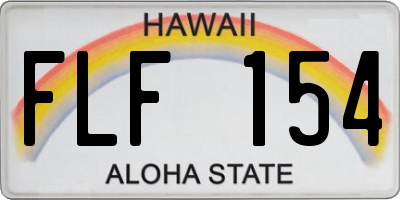 HI license plate FLF154