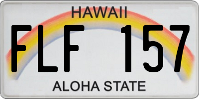 HI license plate FLF157