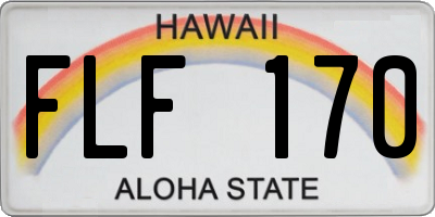 HI license plate FLF170