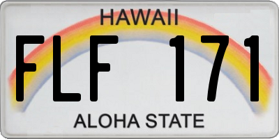 HI license plate FLF171