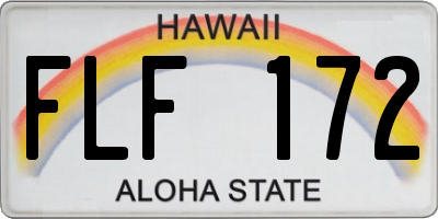 HI license plate FLF172