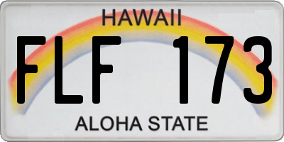 HI license plate FLF173