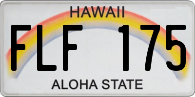 HI license plate FLF175