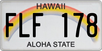 HI license plate FLF178