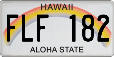 HI license plate FLF182