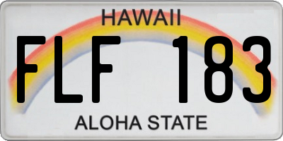 HI license plate FLF183