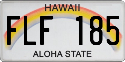 HI license plate FLF185