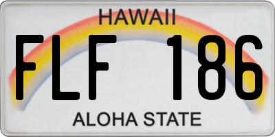 HI license plate FLF186