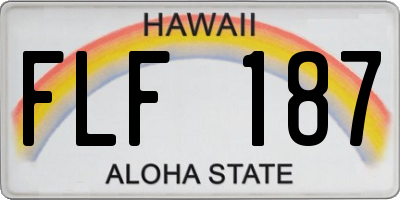 HI license plate FLF187