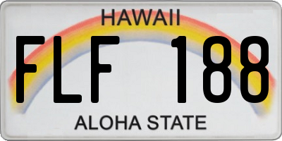 HI license plate FLF188