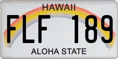 HI license plate FLF189