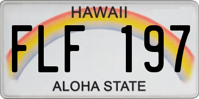 HI license plate FLF197