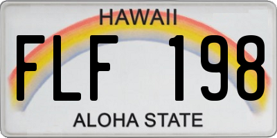 HI license plate FLF198