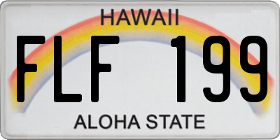 HI license plate FLF199