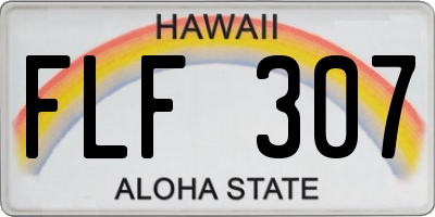 HI license plate FLF307