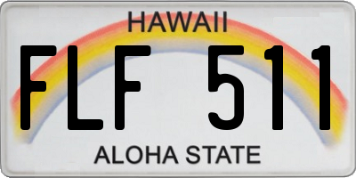 HI license plate FLF511