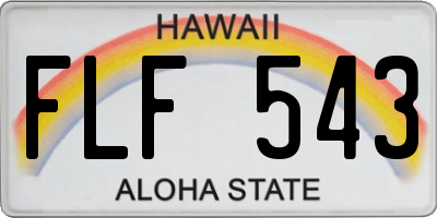 HI license plate FLF543