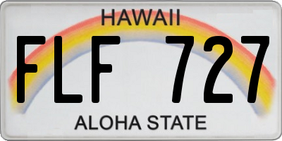 HI license plate FLF727