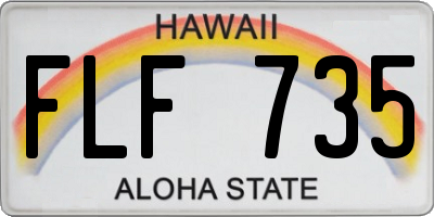 HI license plate FLF735