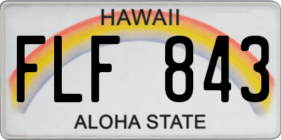 HI license plate FLF843