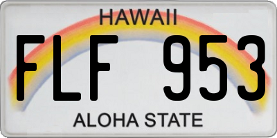 HI license plate FLF953