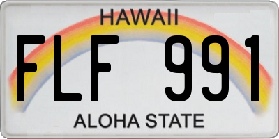HI license plate FLF991