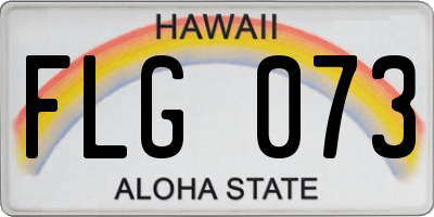 HI license plate FLG073