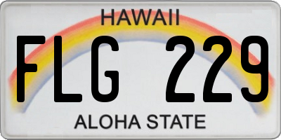 HI license plate FLG229