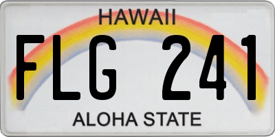 HI license plate FLG241