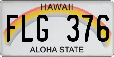 HI license plate FLG376