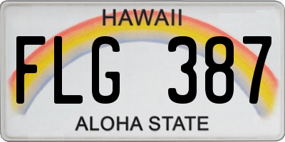 HI license plate FLG387