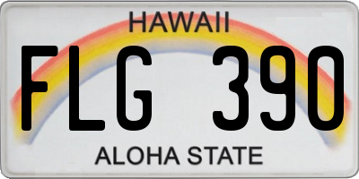 HI license plate FLG390