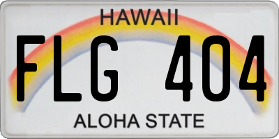 HI license plate FLG404