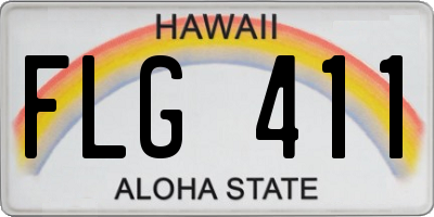 HI license plate FLG411