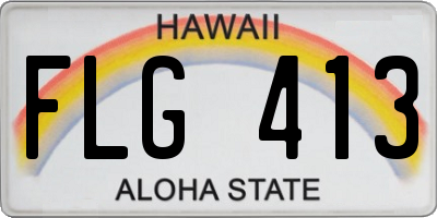 HI license plate FLG413