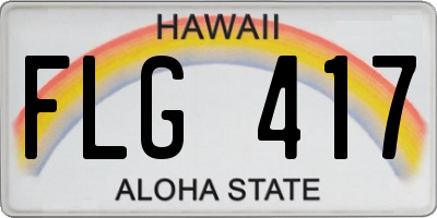 HI license plate FLG417