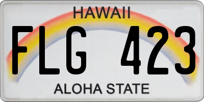 HI license plate FLG423