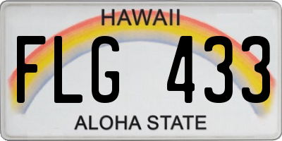 HI license plate FLG433