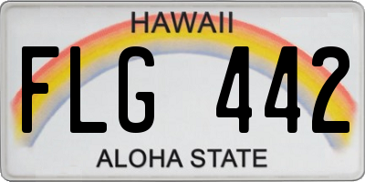 HI license plate FLG442