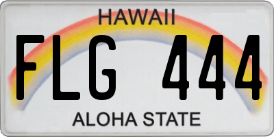 HI license plate FLG444