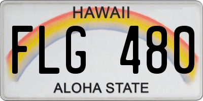 HI license plate FLG480