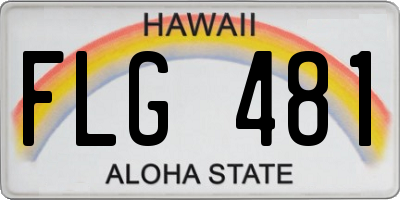 HI license plate FLG481