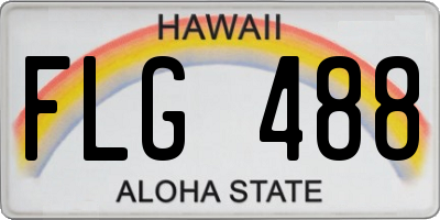 HI license plate FLG488