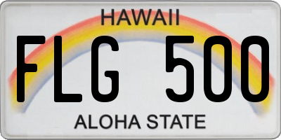 HI license plate FLG500